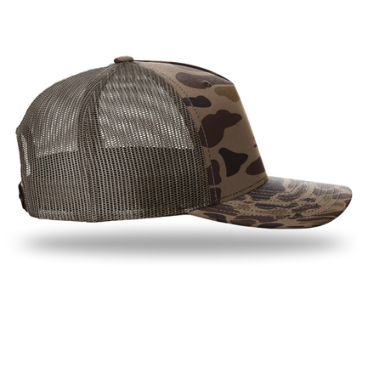 Richardson Bark Duck Camo/Brown Printed Five-Panel Trucker
