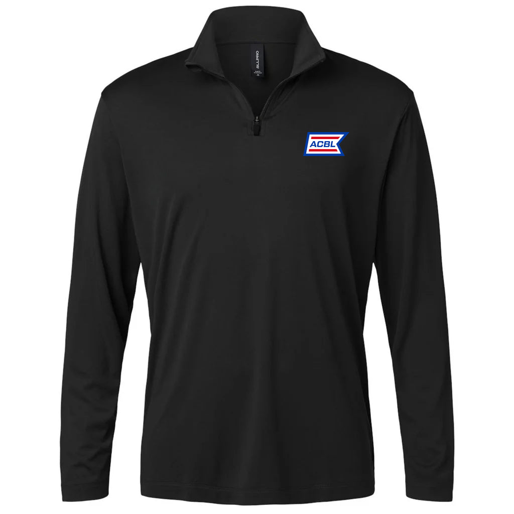 AllPro Men's Black Pro-Lock Performance Quarter-Zip Pullover