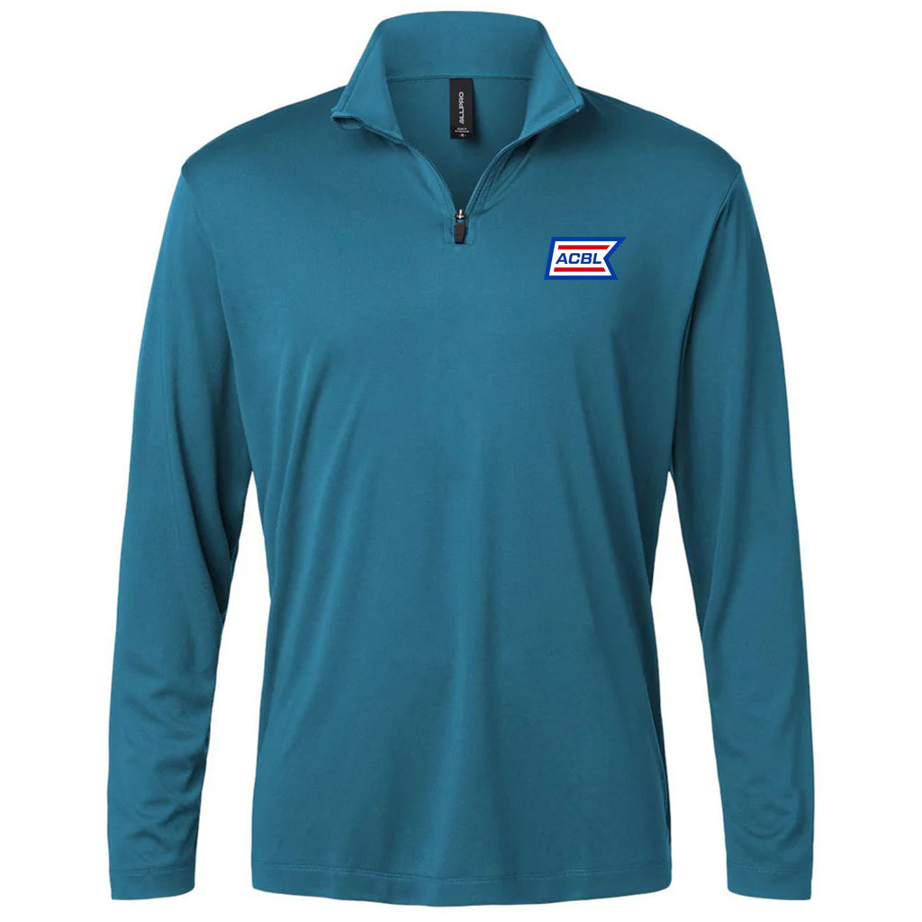 AllPro Men's Pacific Blue Pro-Lock Performance Quarter-Zip Pullover