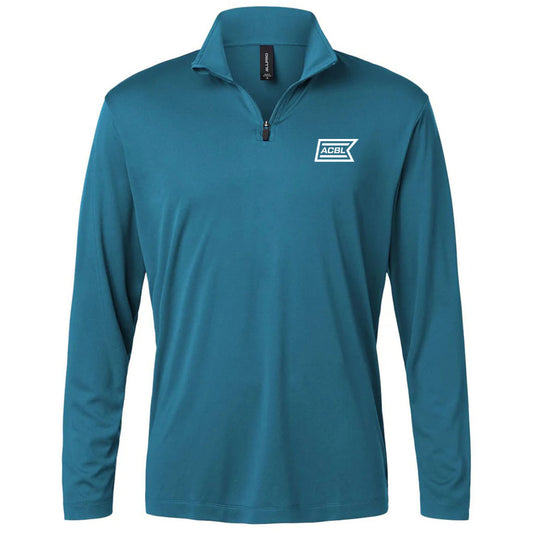 AllPro Men's Pacific Blue Pro-Lock Performance Quarter-Zip Pullover