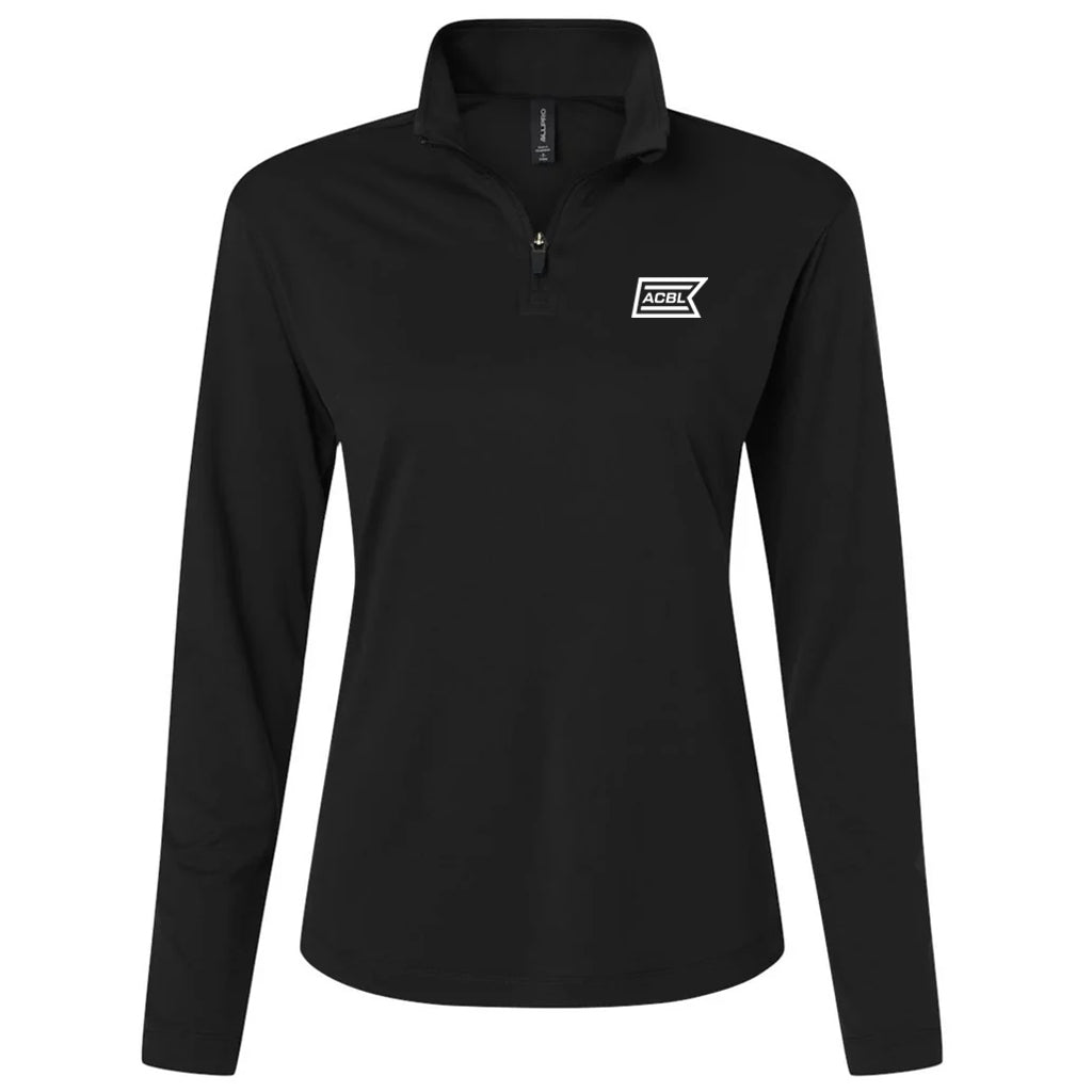 AllPro Women's Black Pro-Lock Performance Quarter-Zip Pullover