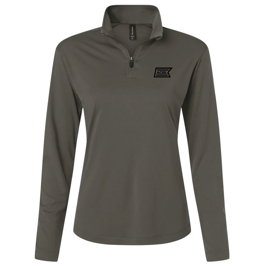 AllPro Women's Charcoal Pro-Lock Performance Quarter-Zip Pullover