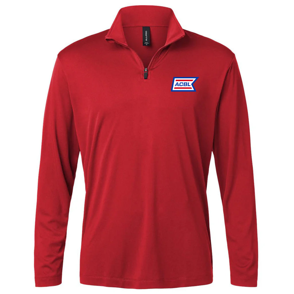 AllPro Men's Red Pro-Lock Performance Quarter-Zip Pullover – Merchology ...