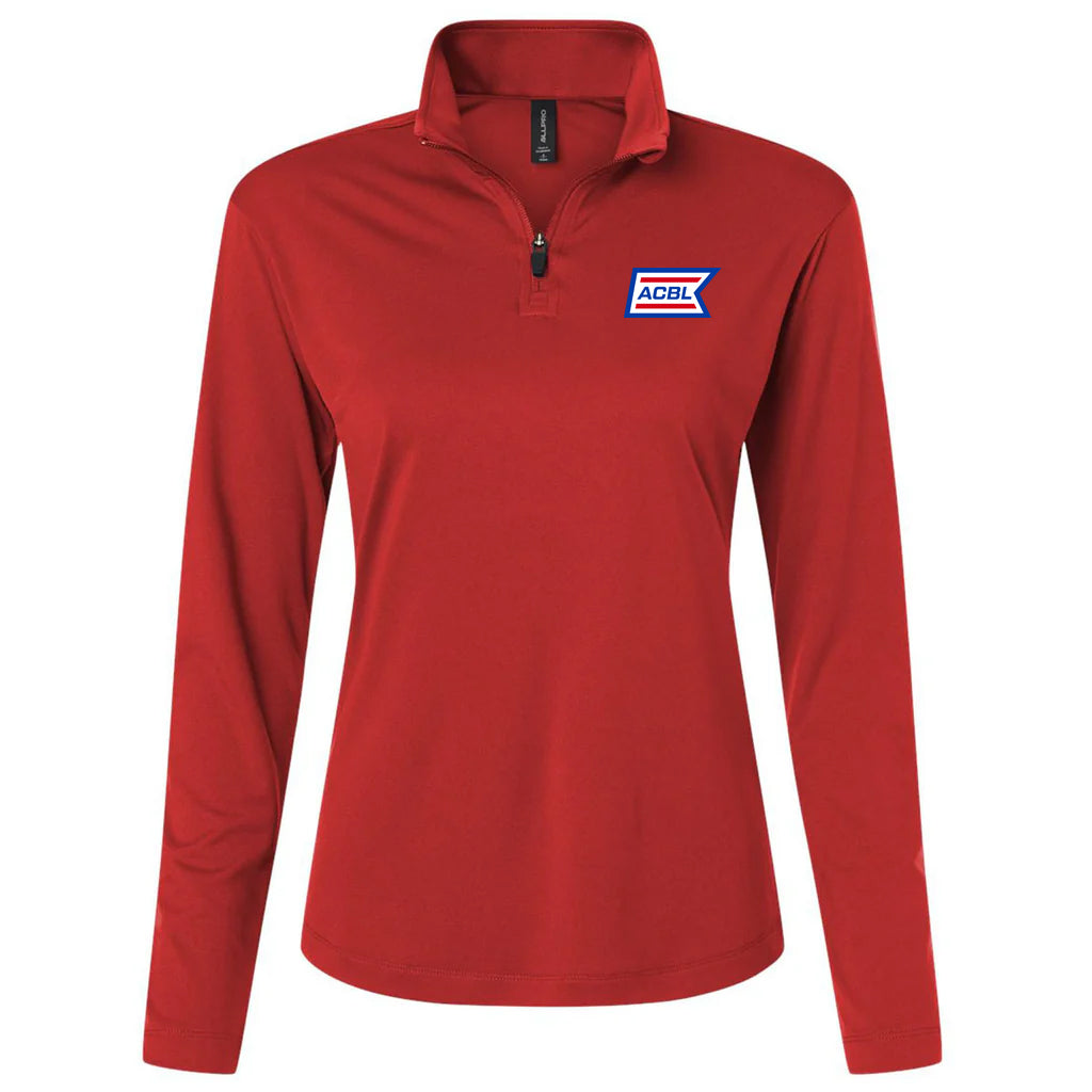 AllPro Women's Red Pro-Lock Performance Quarter-Zip Pullover ...