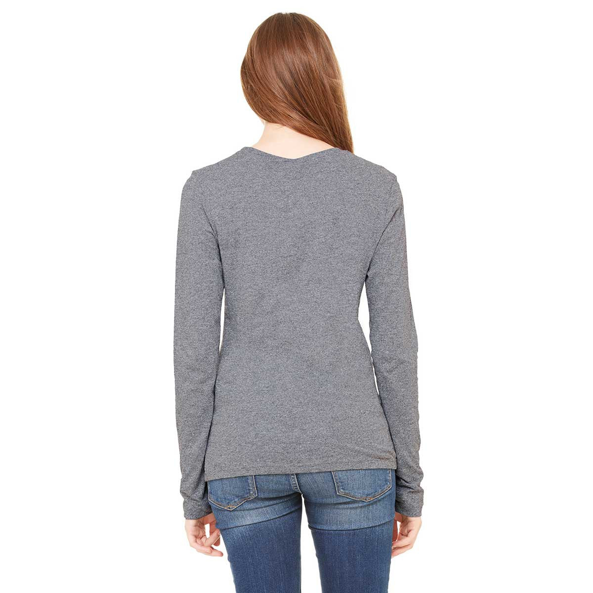 Bella + Canvas Women's Deep Heather Jersey Long-Sleeve T-Shirt