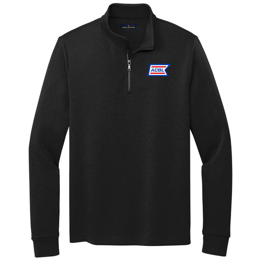 Brooks Brothers Men's Deep Black Double Knit Quarter Zip