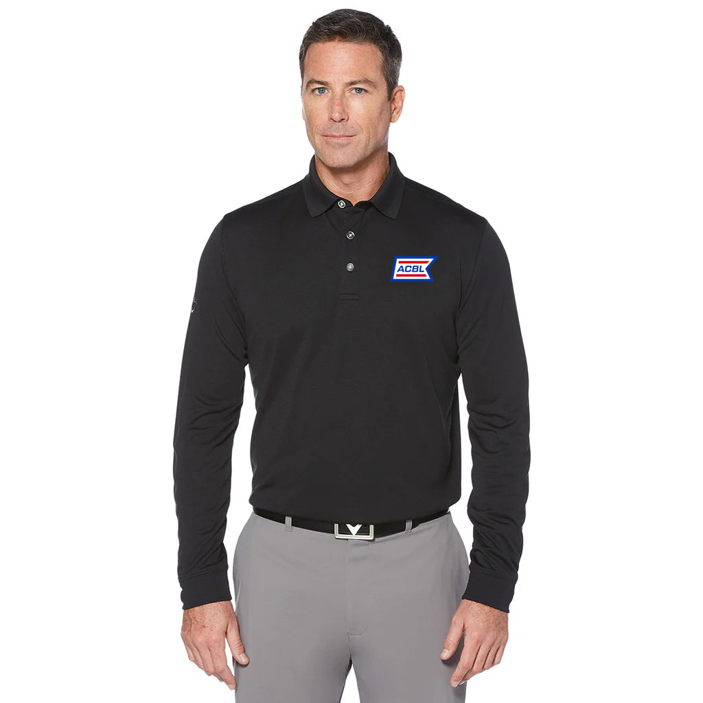 Callaway Men's Black Long Sleeve Core Performance Polo