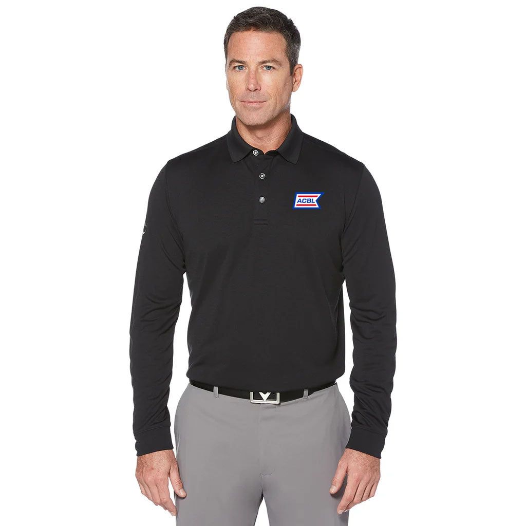 Callaway Men's Black Long Sleeve Core Performance Polo