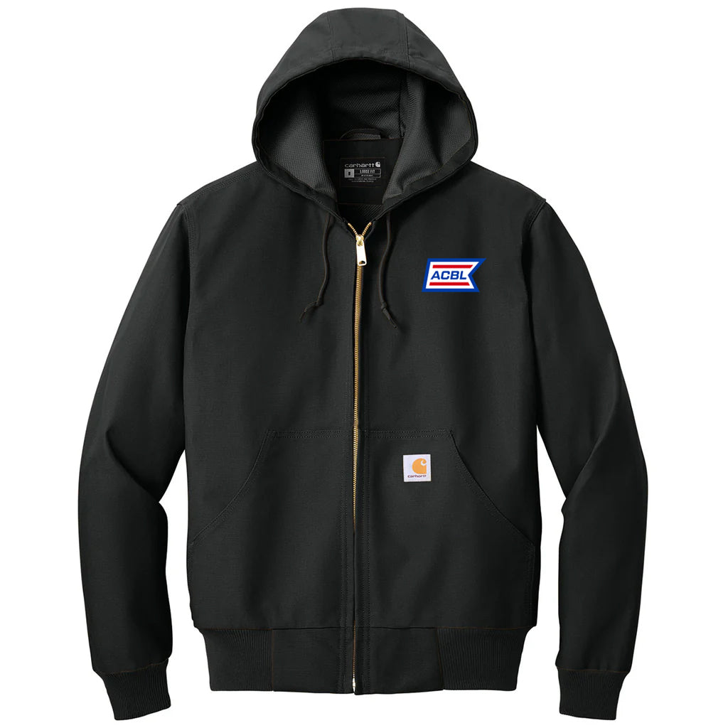 Carhartt Men's Black Thermal-Lined Duck Active Jacket