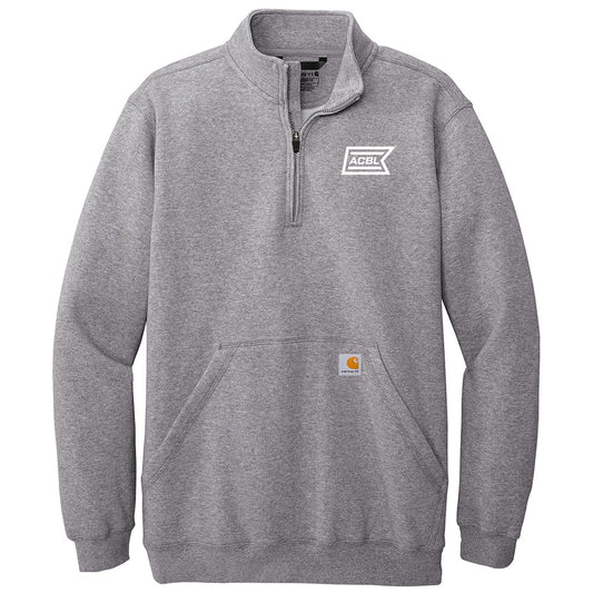 Carhartt Men's Heather Grey Midweight 1/4-Zip Mock Neck Sweatshirt