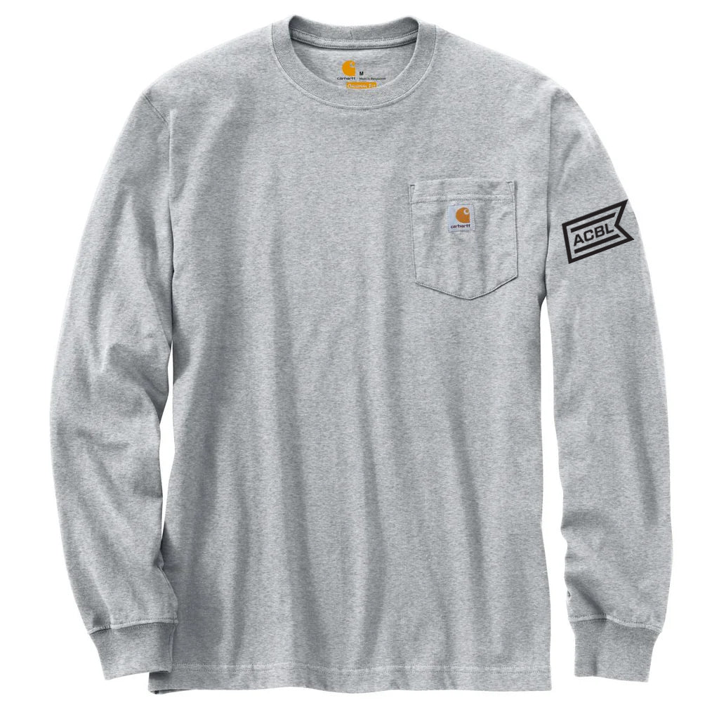 Carhartt Men's Heather Grey Workwear Pocket Long Sleeve T-Shirt