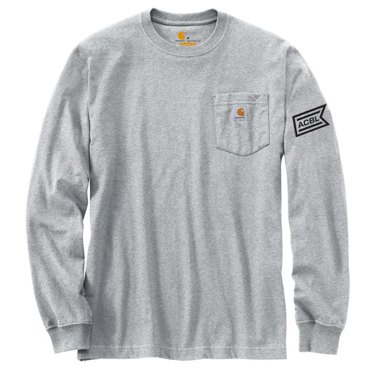 Carhartt Men's Heather Grey Workwear Pocket Long Sleeve T-Shirt