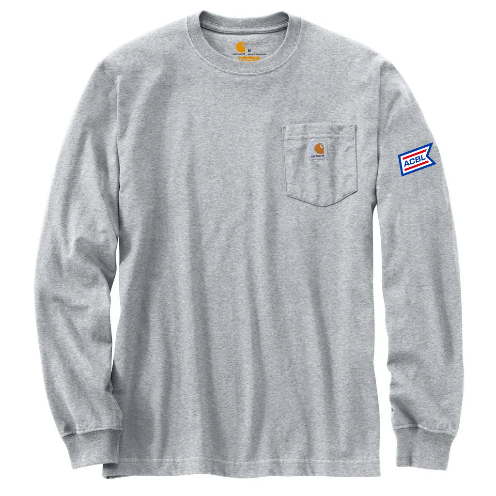 Carhartt Men's Heather Grey Workwear Pocket Long Sleeve T-Shirt