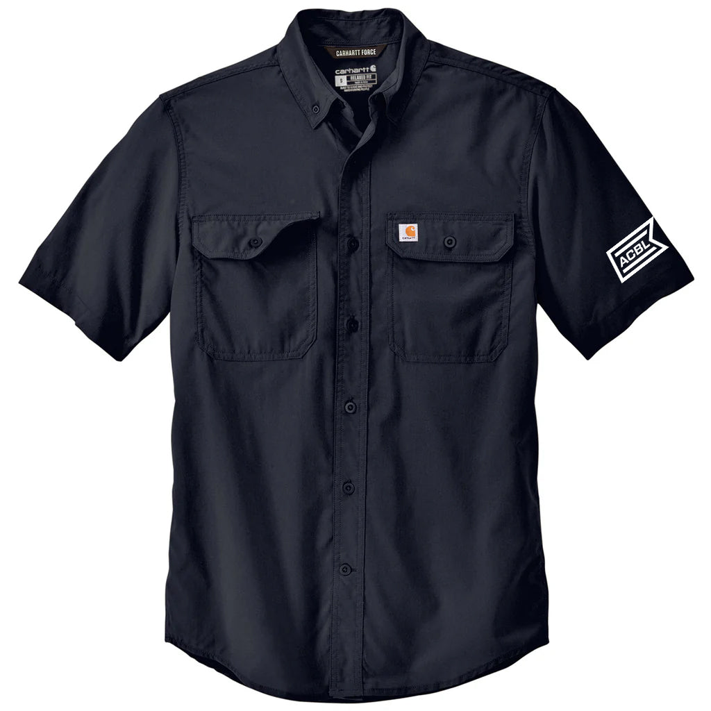 Carhartt Men's Navy Force Solid Short Sleeve Shirt