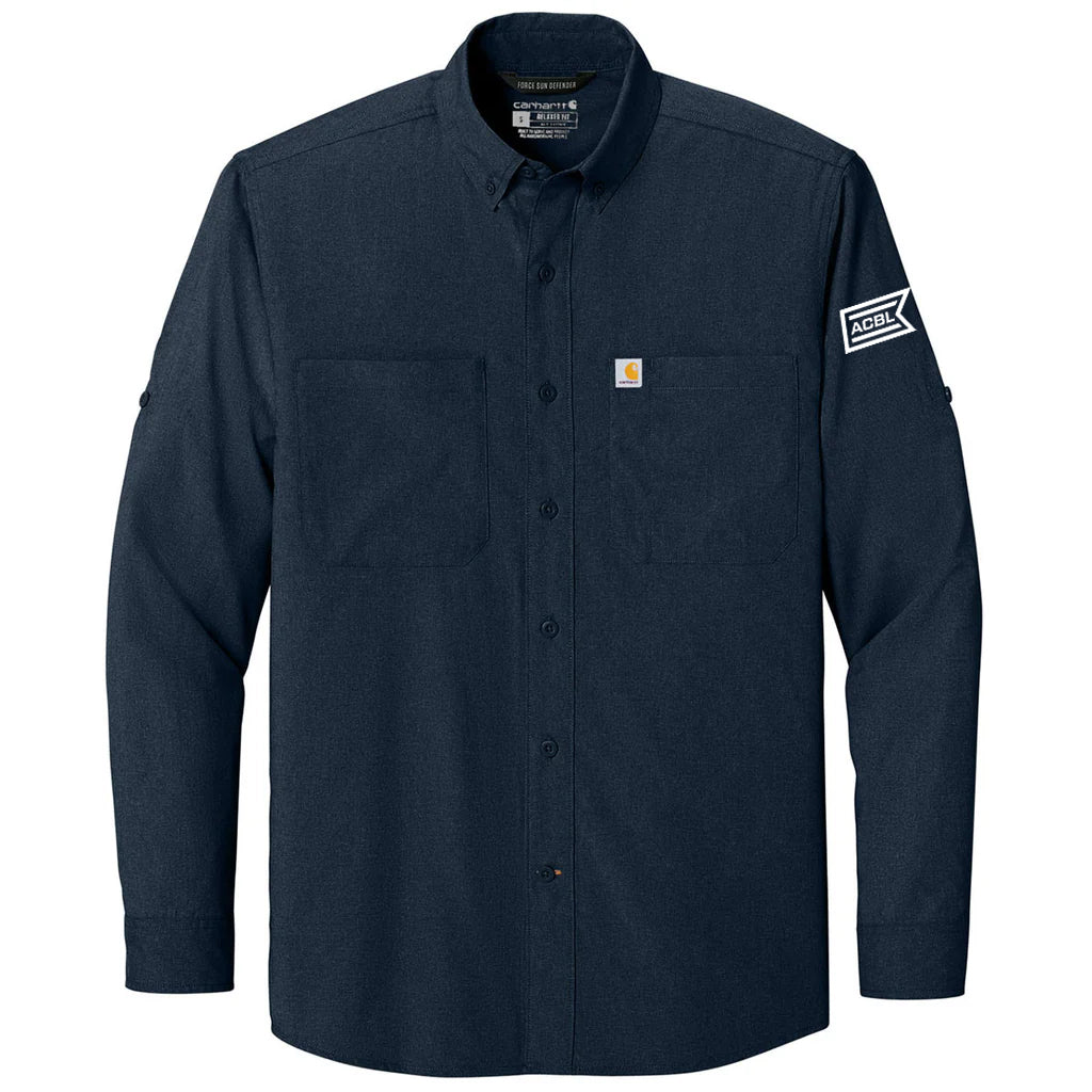 Carhartt Men's Navy Force Sun Defender Long Sleeve Shirt
