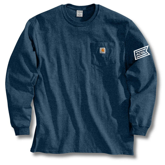Carhartt Men's Navy Workwear Pocket Long Sleeve T-Shirt