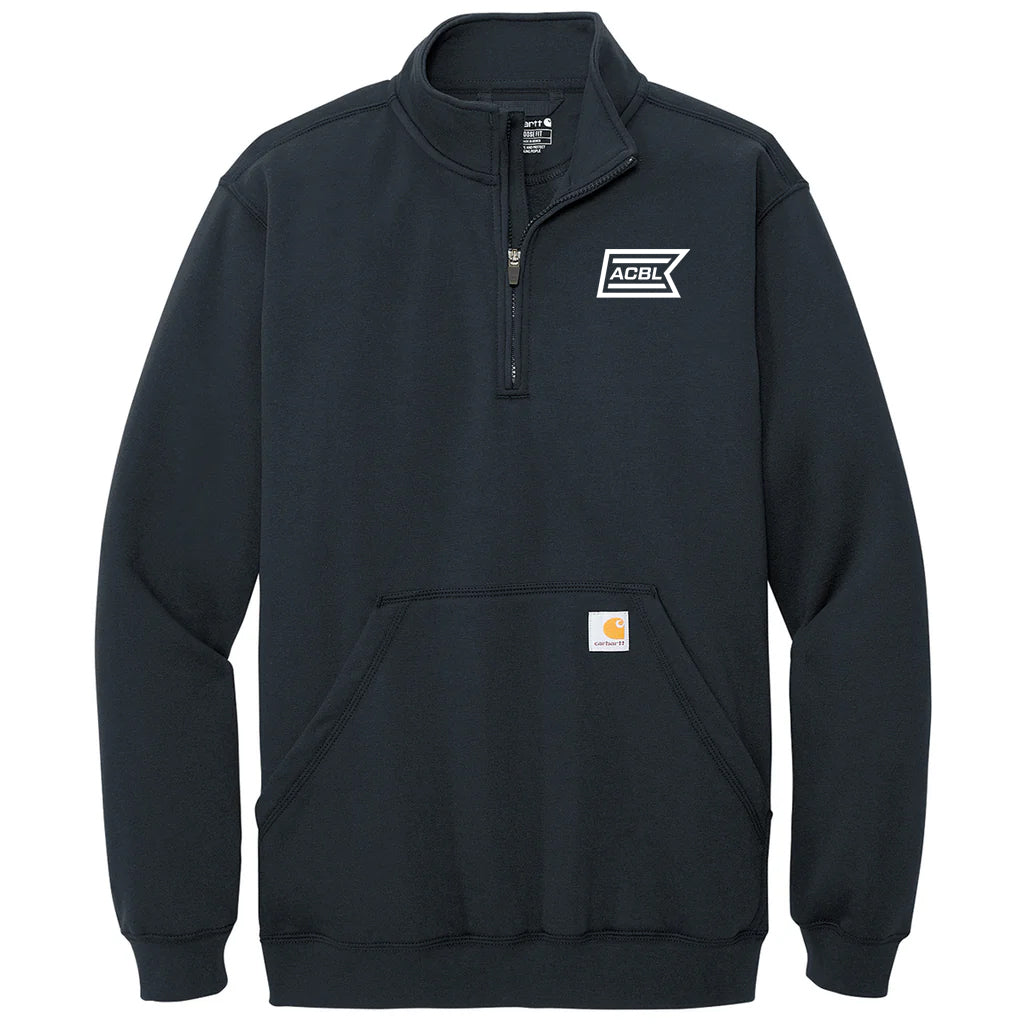 Carhartt Men's New Navy Midweight 1/4-Zip Mock Neck Sweatshirt