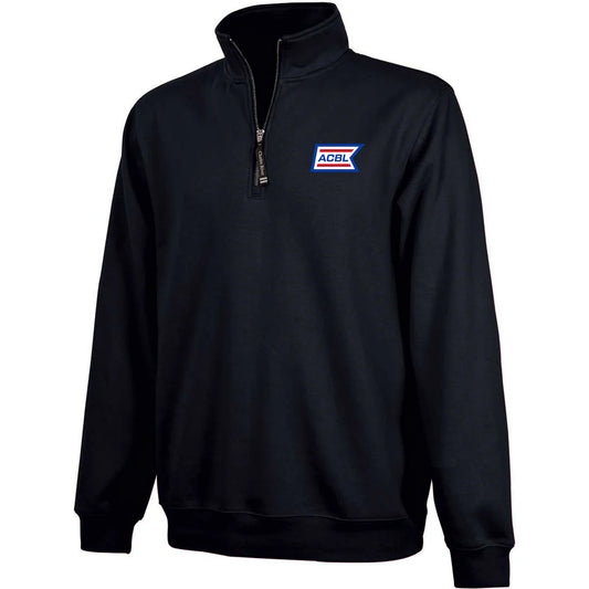 Charles River Unisex Black Crosswind Quarter Zip Sweatshirt