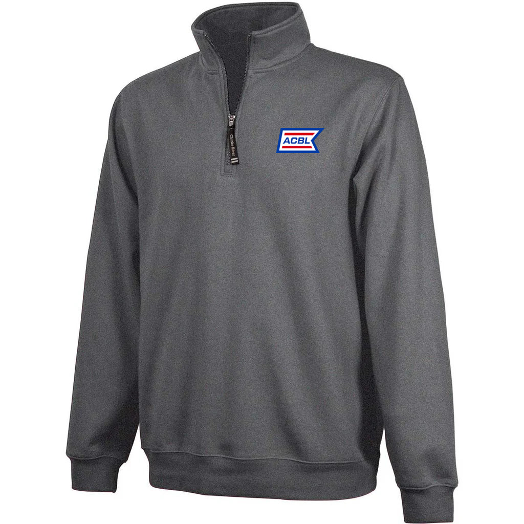 Charles River Unisex Dark Charcoal Crosswind Quarter Zip Sweatshirt