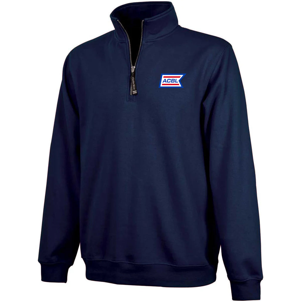 Charles River Unisex Navy Crosswind Quarter Zip Sweatshirt