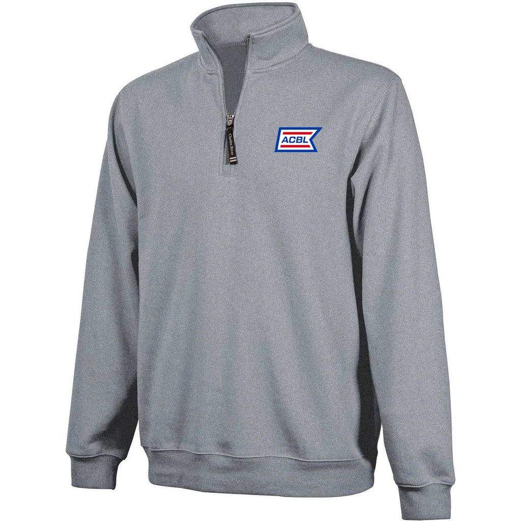 Charles River Unisex Oxford Grey Crosswind Quarter Zip Sweatshirt