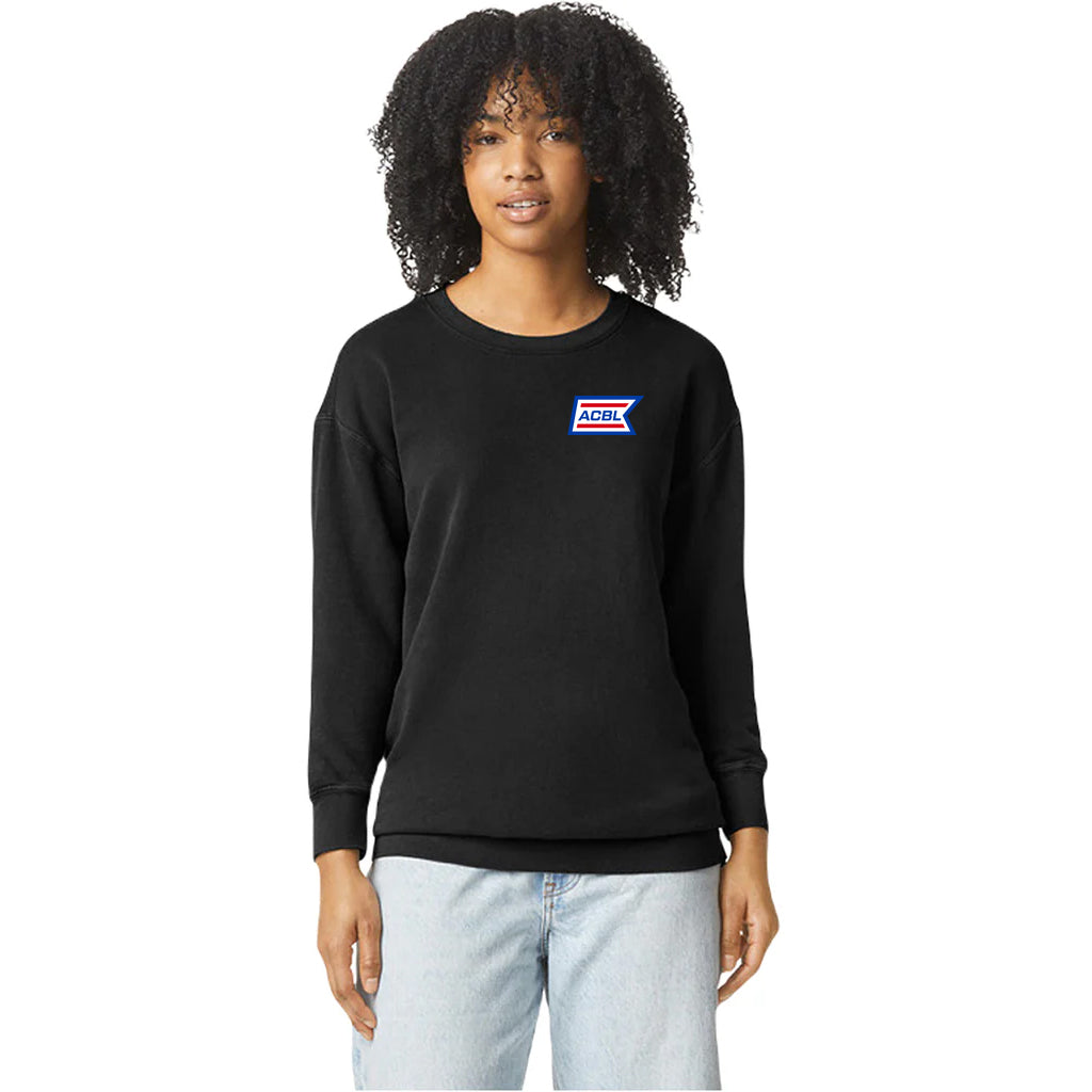 Comfort Colors Unisex Black Lightweight Cotton Crewneck Sweatshirt