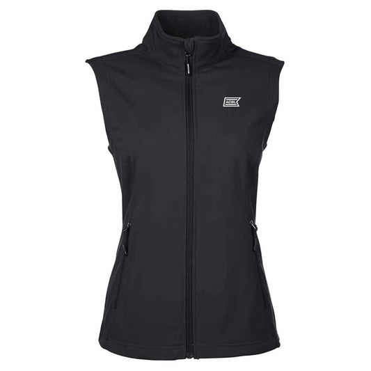 Core 365 Women's Black Cruise Two-Layer Fleece Bonded Soft Shell Vest