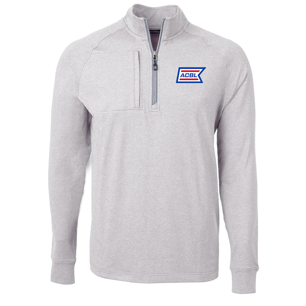 Cutter & Buck Men's Polished Heather Adapt Eco Knit Heather Quarter Zip