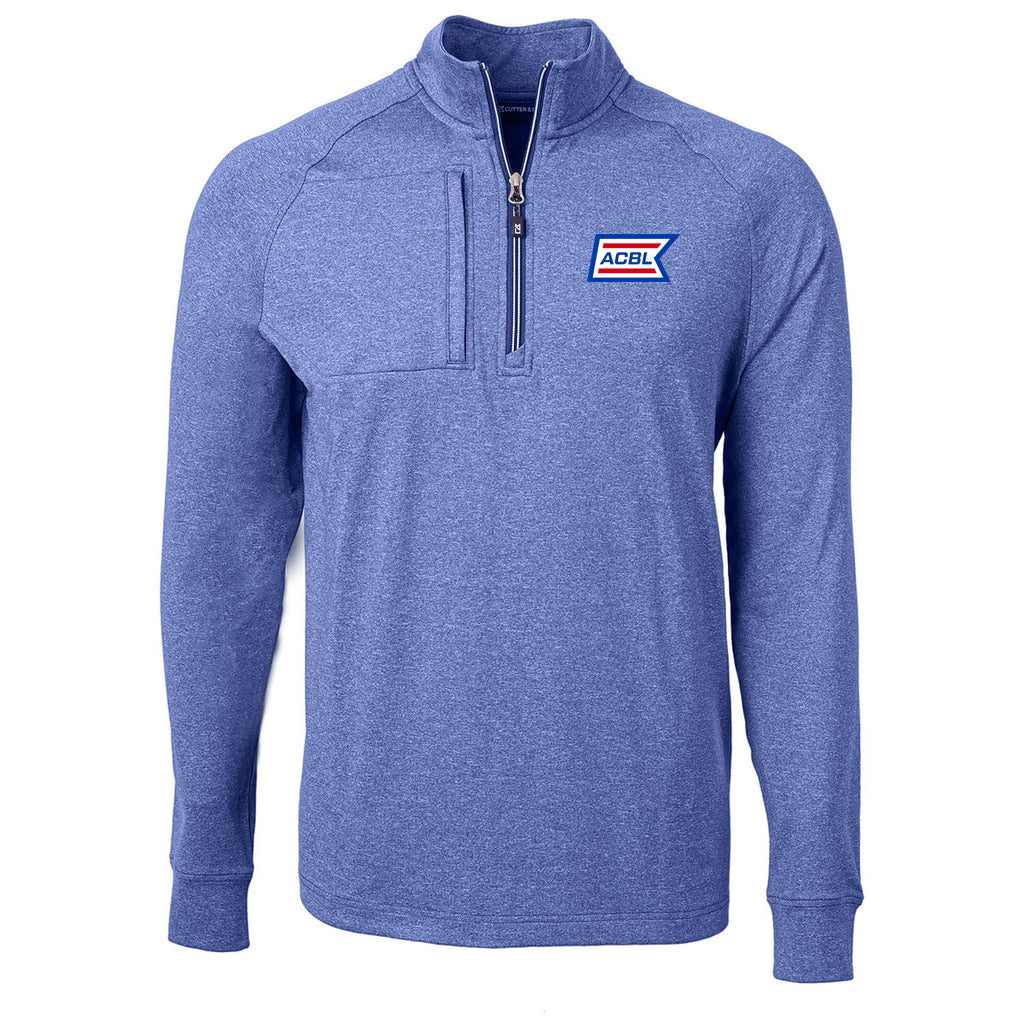 Cutter Buck Color Chart Cutter & Buck Men's Tour Blue Heather Adapt Eco Knit Heather Quarter Z ...
