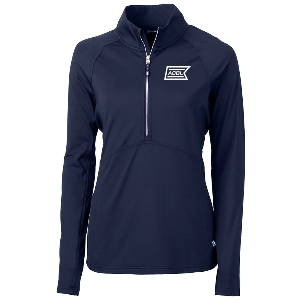 Cutter & Buck Women's Navy Blue Adapt Eco Knit Recycled Half Zip Pullover