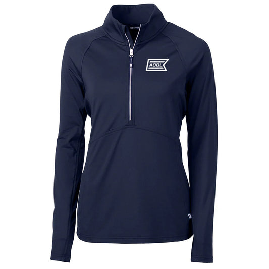 Cutter & Buck Women's Navy Blue Adapt Eco Knit Recycled Half Zip Pullover