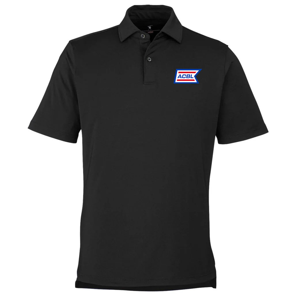 Fairway & Greene Men's Black USA Made Tournament Solid Tech Polo
