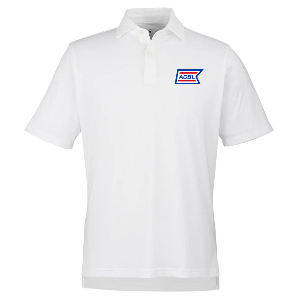 Fairway & Greene Men's White USA Made Tournament Solid Tech Polo