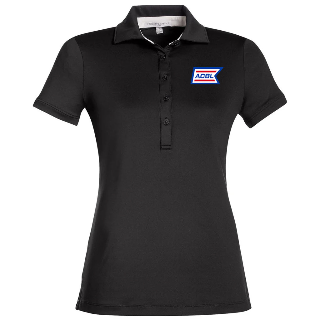 Fairway & Greene Women's Black Claire Tech Polo