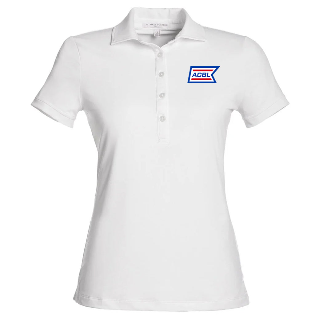 Fairway & Greene Women's White Claire Tech Polo