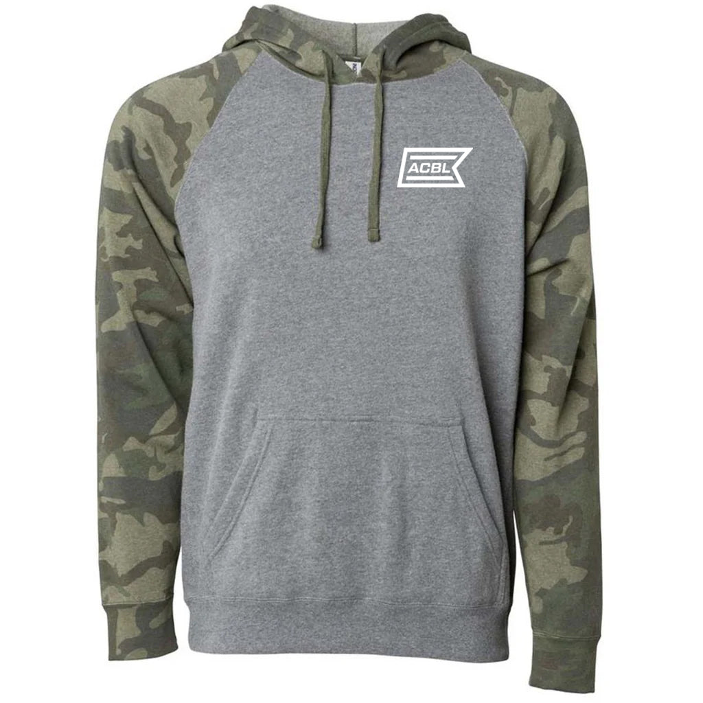 Independent Trading Co. Unisex Nickel Heather/Forest Camo Special Blend Raglan Hooded Pullover Sweatshirt