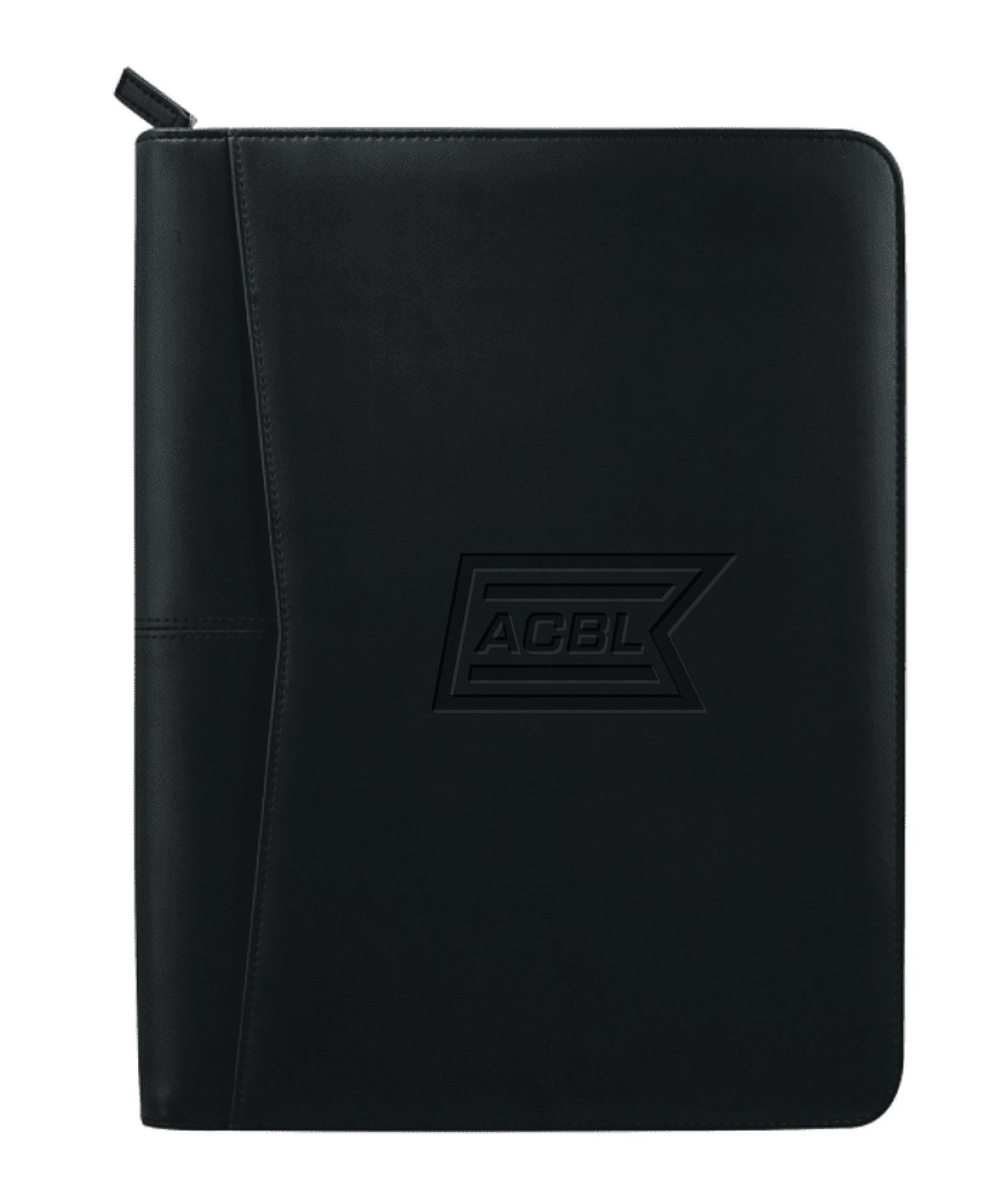ACBL Leed's Black Pedova Zippered UltraHyde Padfolio with FSC Mix Paper