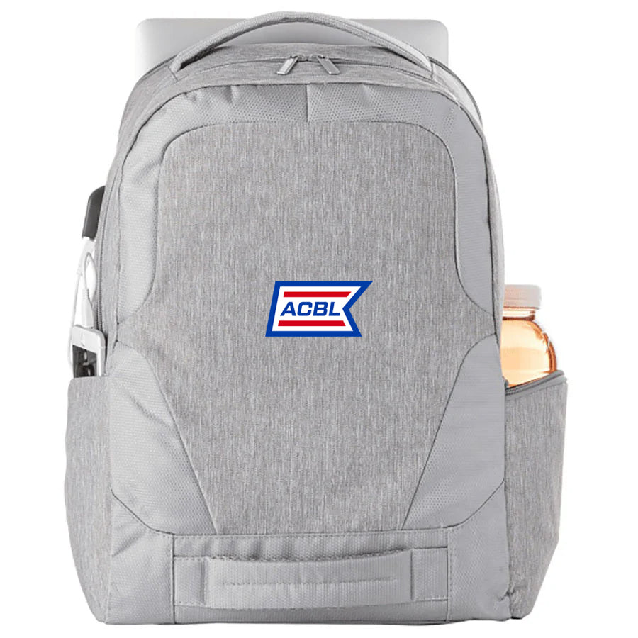 Leed's Grey Overland TSA Friendly 17 Inch Laptop Backpack with USB Port