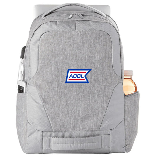 Leed's Grey Overland TSA Friendly 17 Inch Laptop Backpack with USB Port