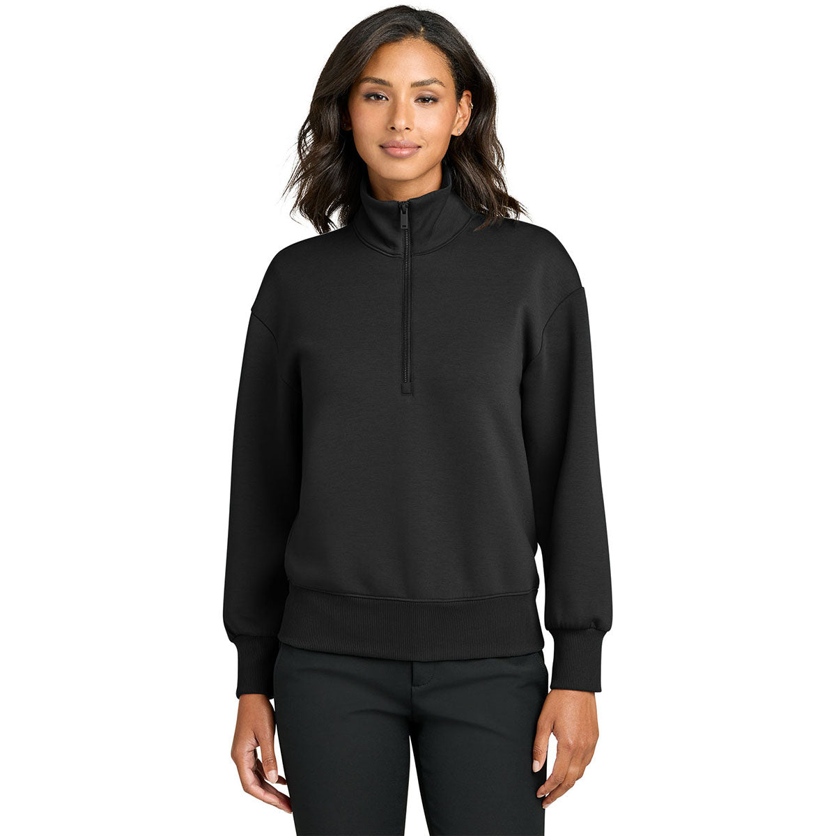 Mercer+Mettle Women's Deep Black Soft Spacer 1/4-Zip