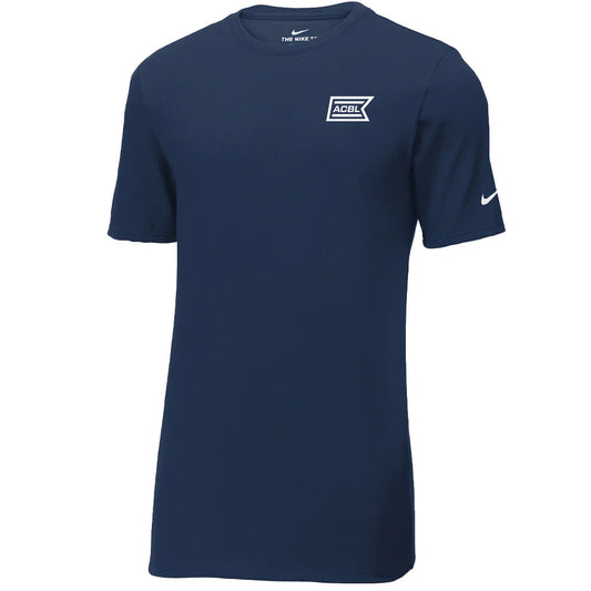 Nike Men's College Navy Dri-FIT Cotton/Poly Tee