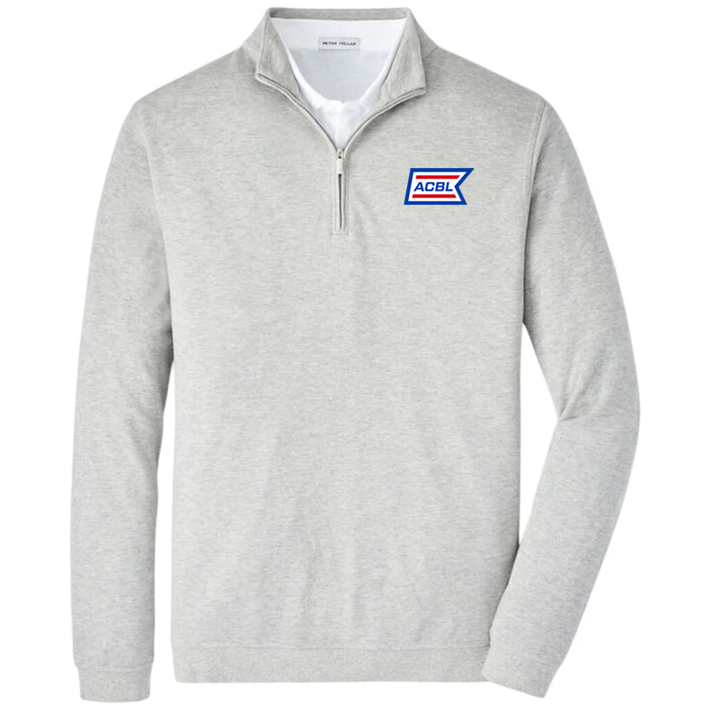 Peter Millar Men's Light Grey Crown Comfort Pullover