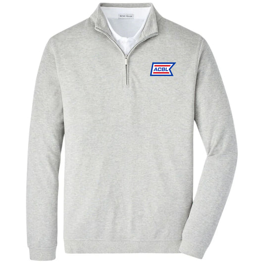 Peter Millar Men's Light Grey Crown Comfort Pullover