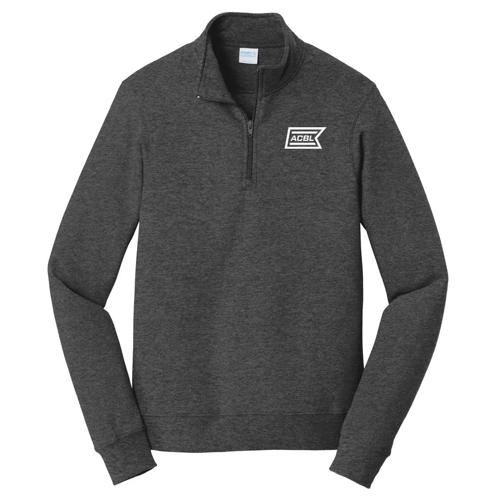 Port & Company Men's Dark Heather Grey Fan Favorite Fleece 1/4-Zip Pullover Sweatshirt