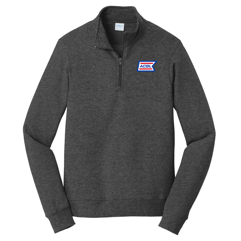 Port & Company Men's Dark Heather Grey Fan Favorite Fleece 1/4-Zip Pullover Sweatshirt