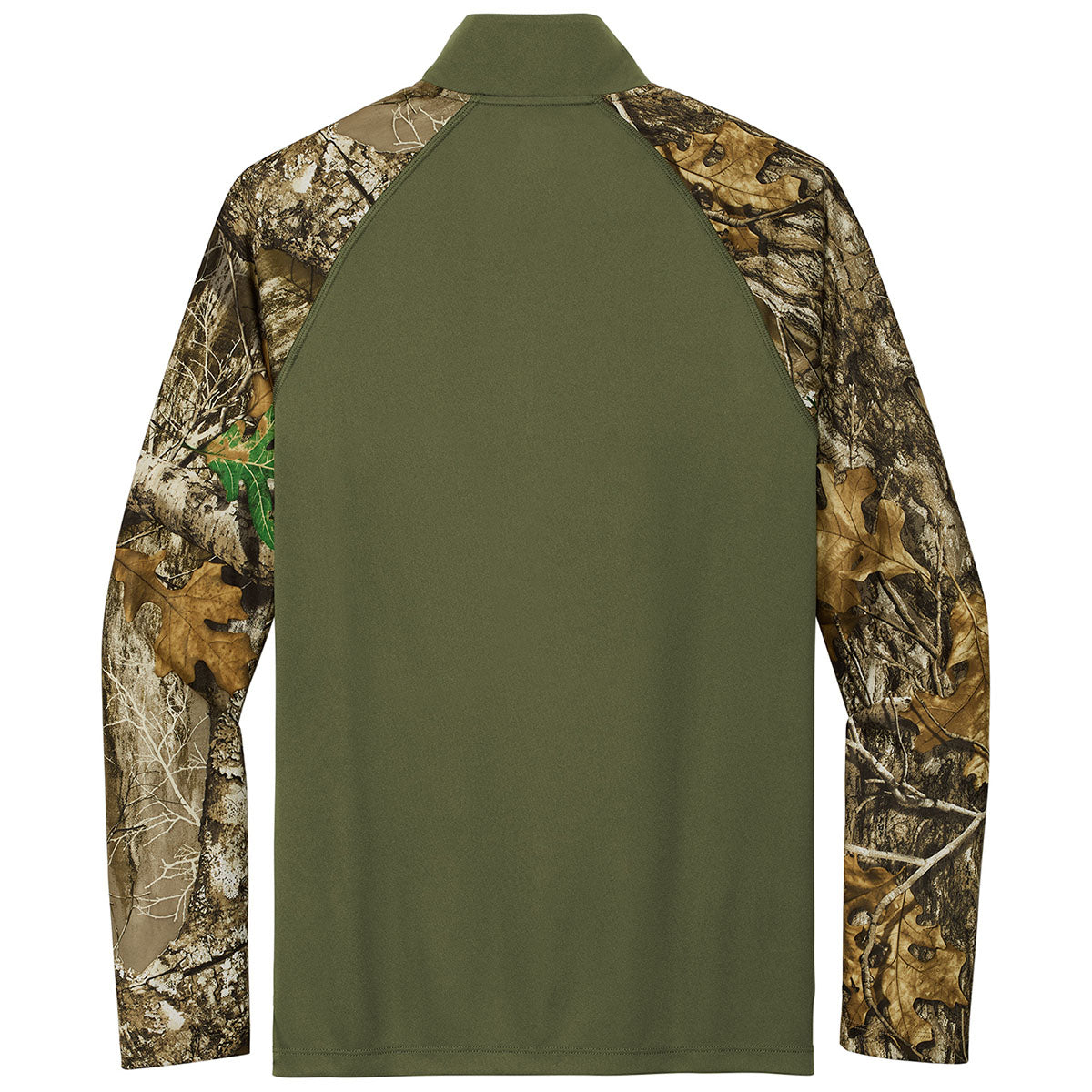 Russell Outdoors Men's Olive Drab Green/ Realtree Edge Realtree Colorblock Performance Quarter Zip