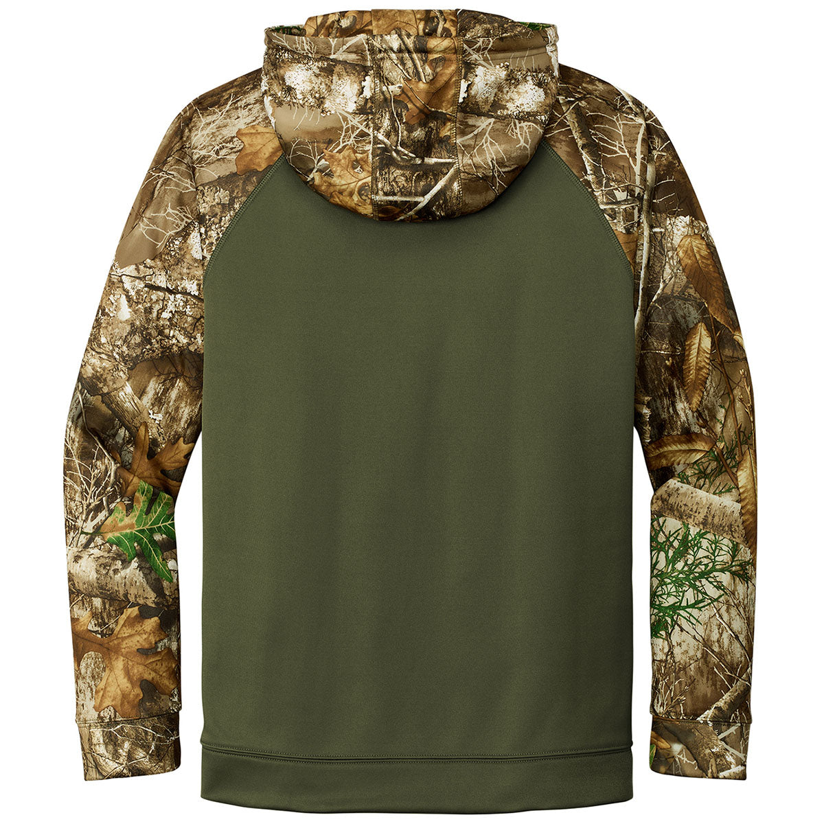 Russell Outdoors Men's Olive Drab Green/Realtree Edge Realtree Performance Colorblock Full Zip Hoodie