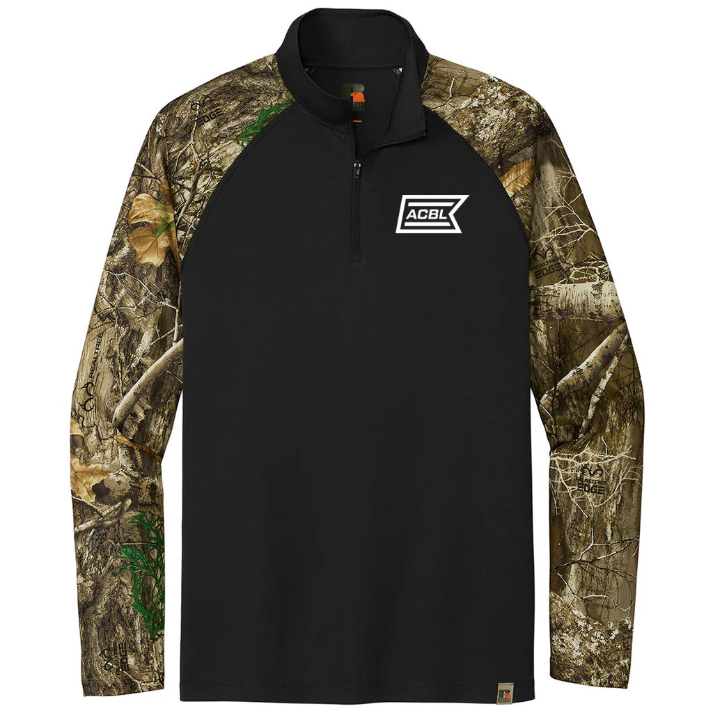 Russell Outdoors Men's Black/ Realtree Edge Realtree Colorblock Performance Quarter Zip