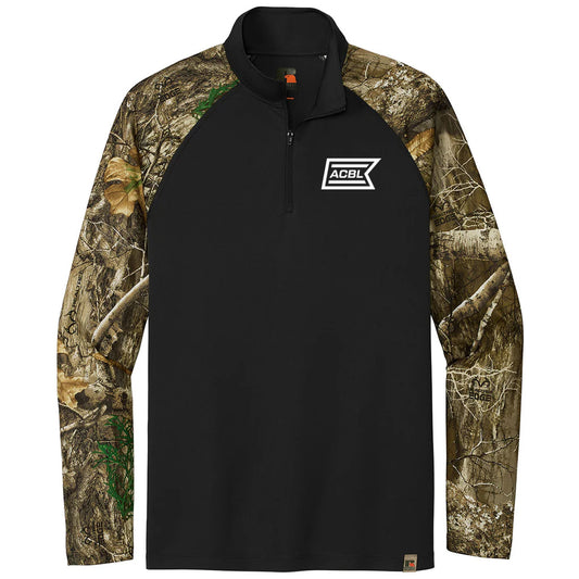 Russell Outdoors Men's Black/ Realtree Edge Realtree Colorblock Performance Quarter Zip