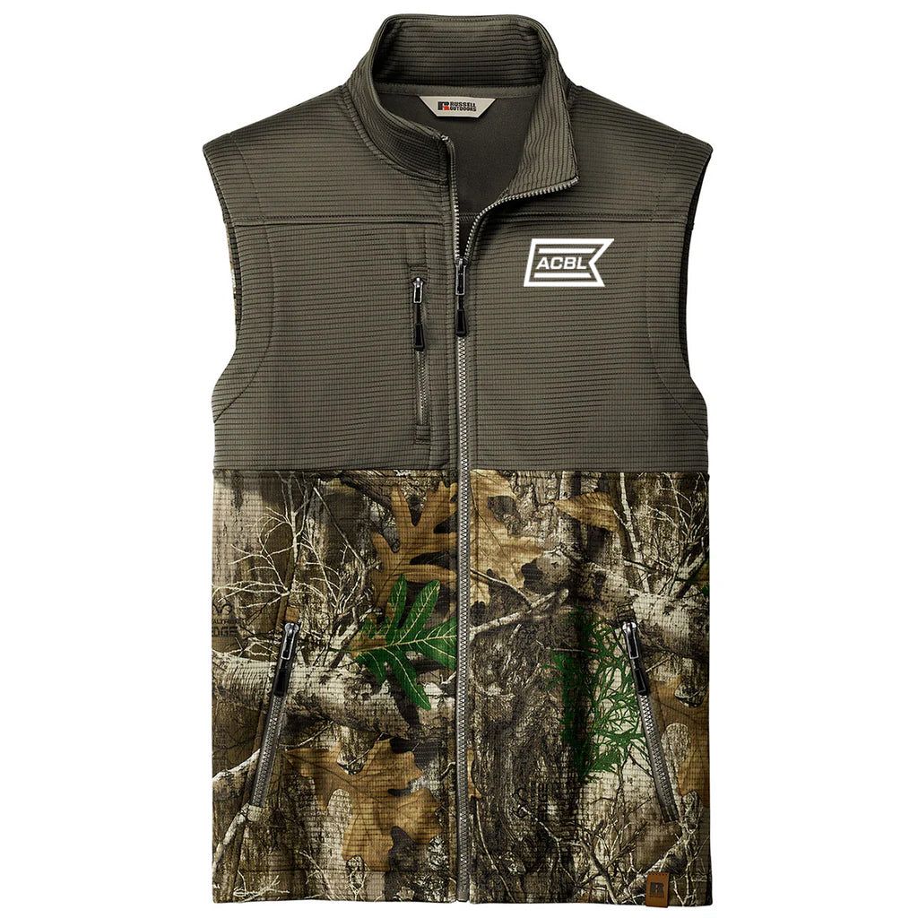 Russell Outdoors Men's Cargo Brown/ Realtree Edge Realtree Atlas Colorblock Soft Shell Vest